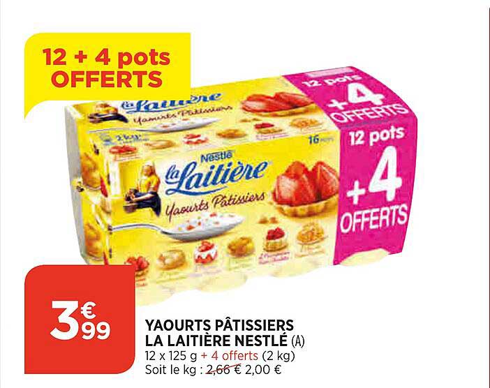 yaourts pâtissiers la laitière nestlé