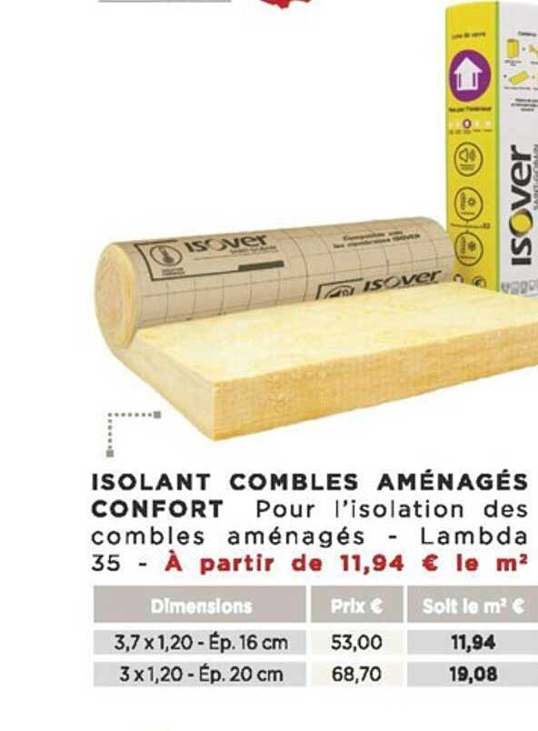 isolant combles aménagés confort