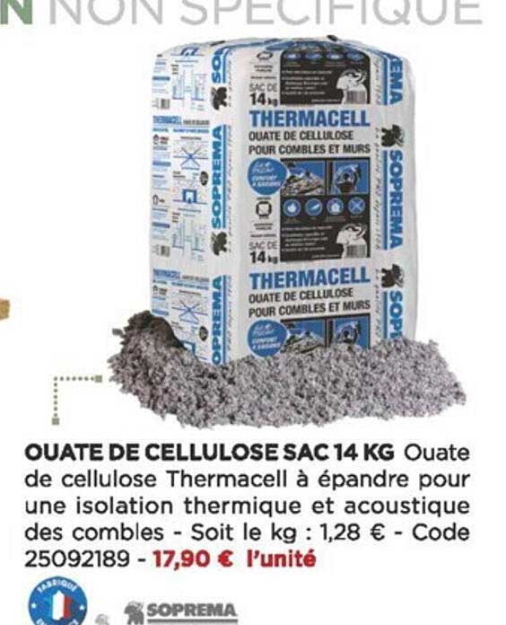 ouate de cellulose sac 14 kg soprema