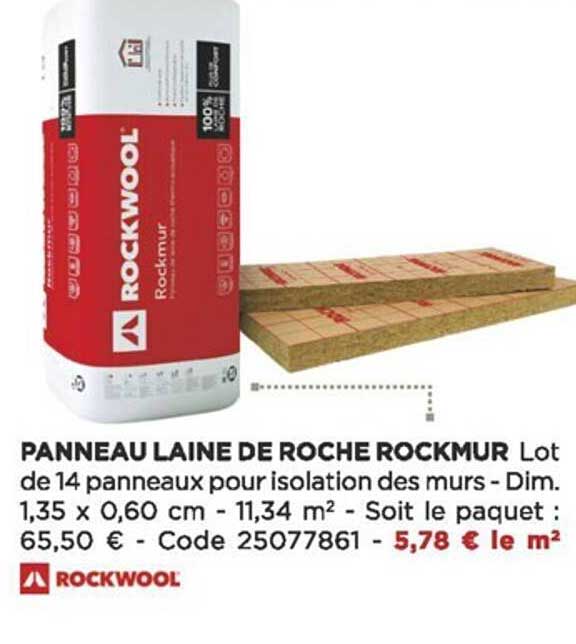 Panneau Laine De Roche Rockmur