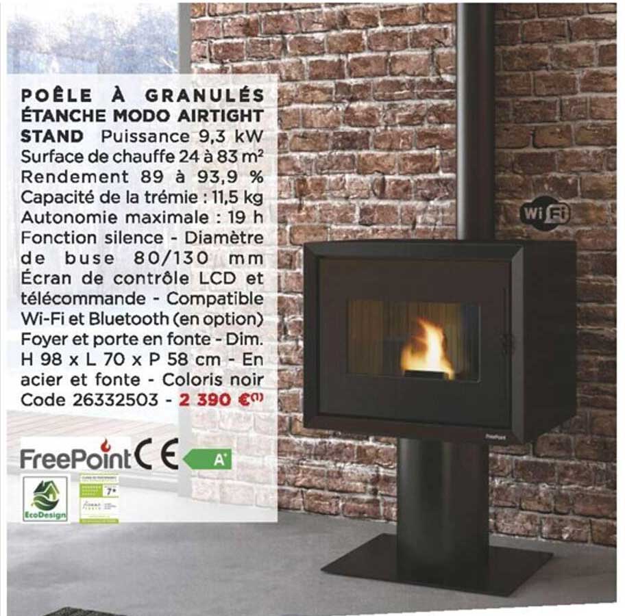 poêle à granulés étanche modo airtight stand