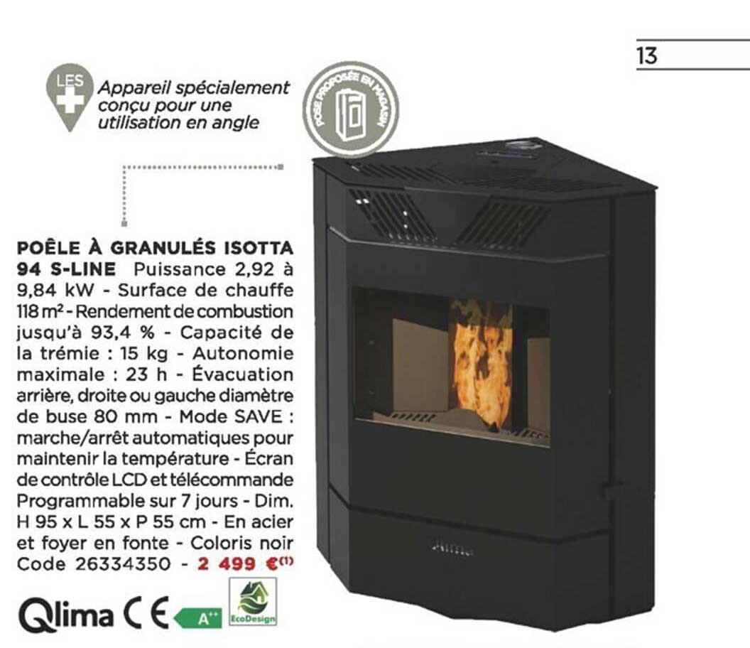 poêle à granulés isotta 94 s-line qlima