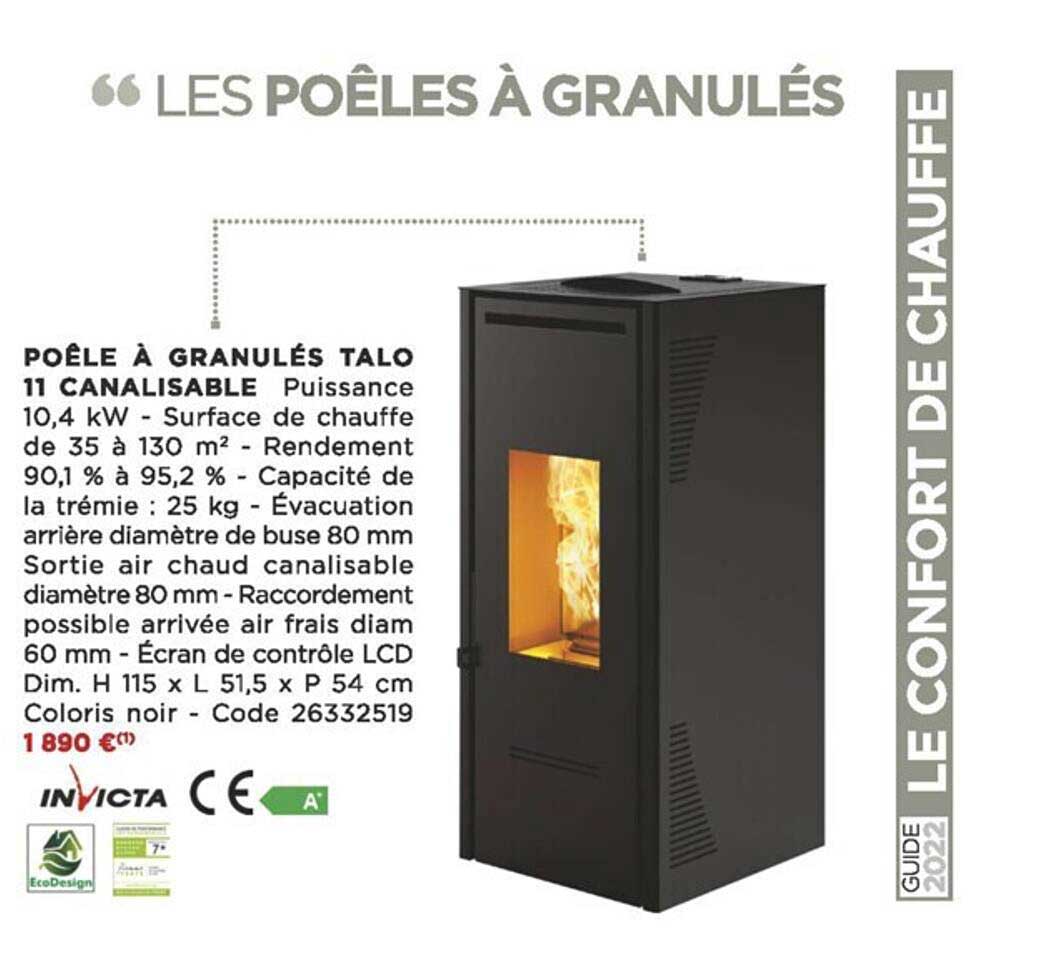 poêle à granulés talo 11 canalisable