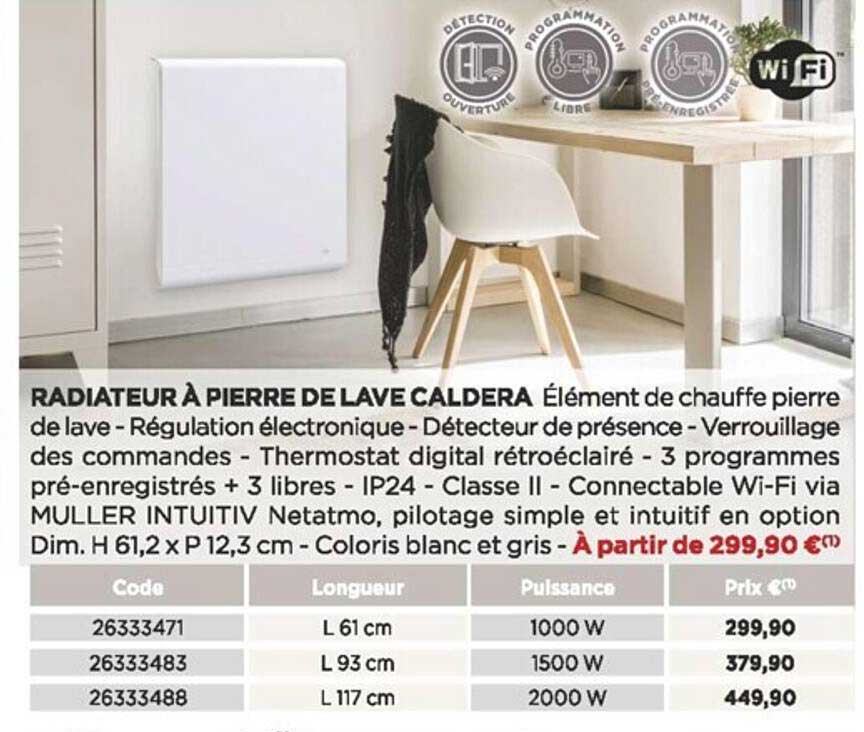 Radiateur à Pierre De Lave Caldera