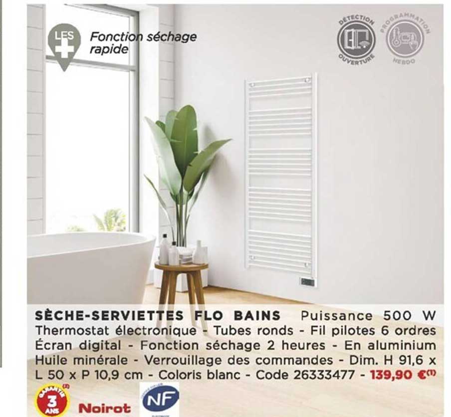 sèche-serviettes flo bains noirot