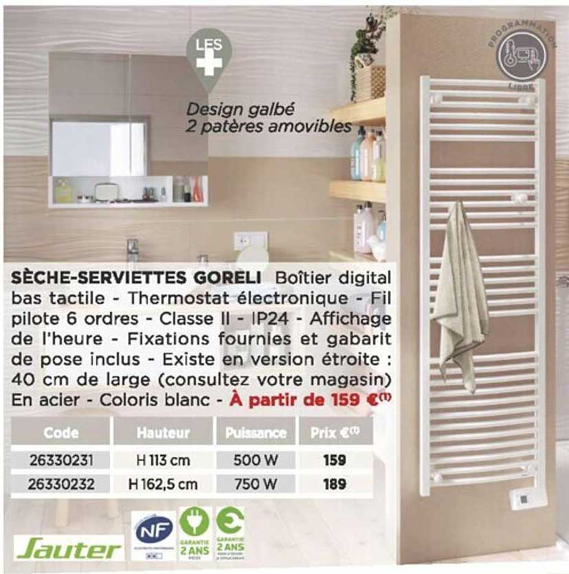 sèche-serviettes goreli sauter