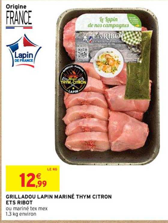 grilladou lapin mariné thym citron ets ribot