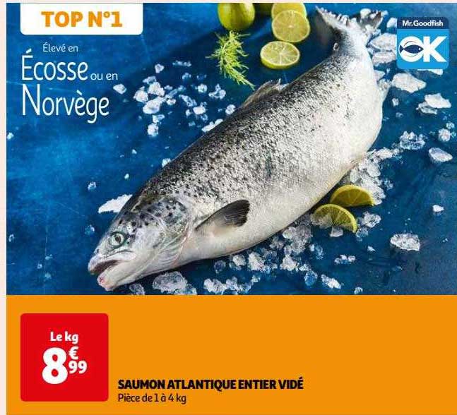 Saumon Atlantique Entier Vidé