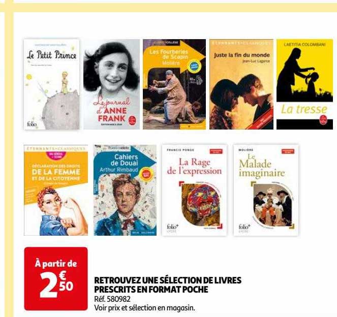 sélection de livres prescrits en format poche
