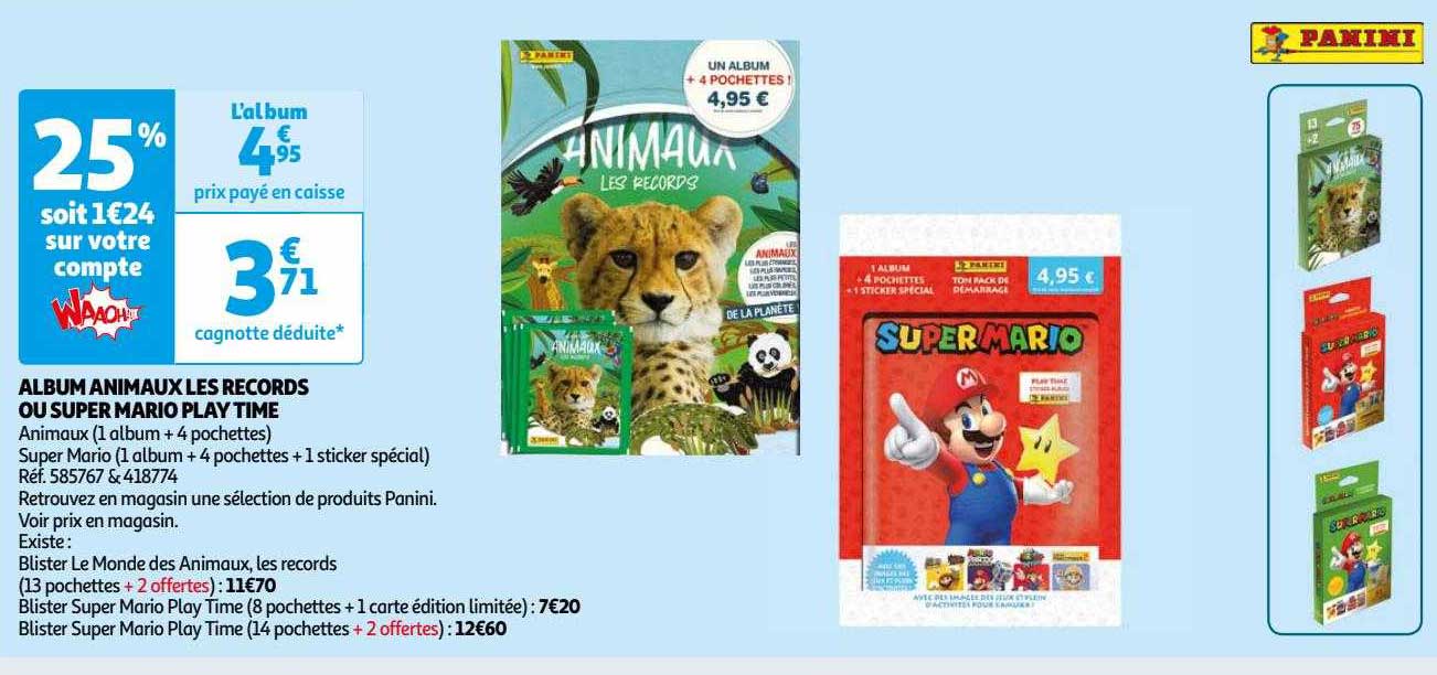 album animaux les records ou super mario play time