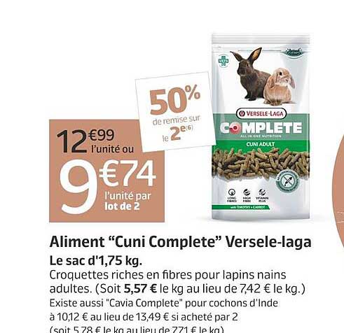 aliment "cuni complète" versele-laga