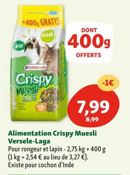 alimentation crispy muesli versele-laga