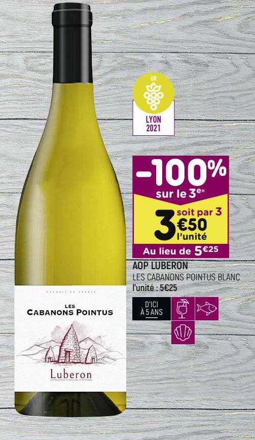 aop luberon les cabanons pointus blanc