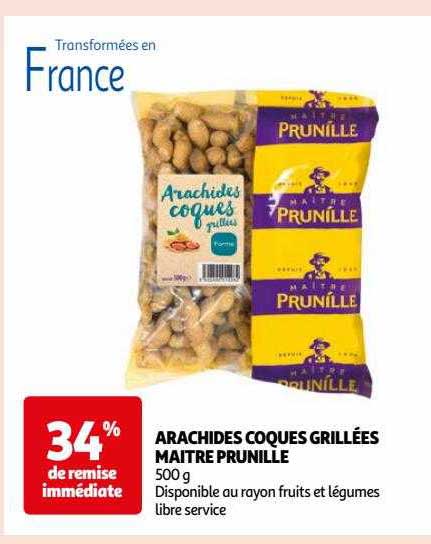 arachides coques grillées maître prunille