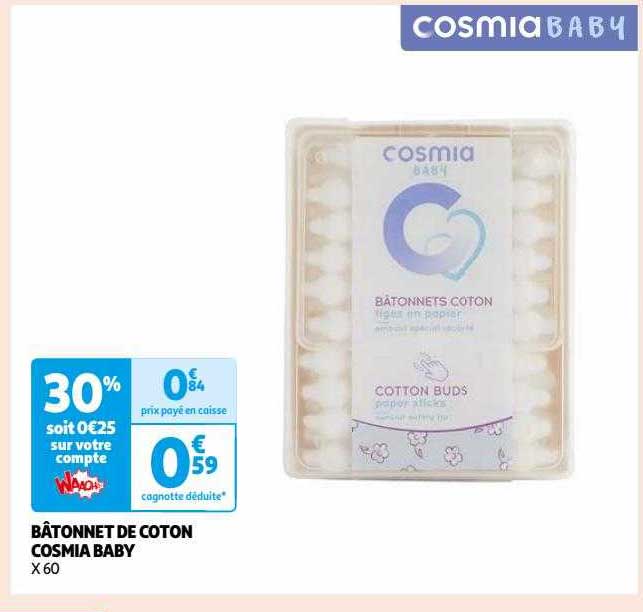 Bâtonnet De Coton Cosmia Baby