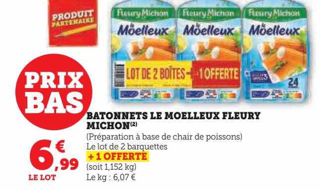 bâtonnets le moelleux fleury michon