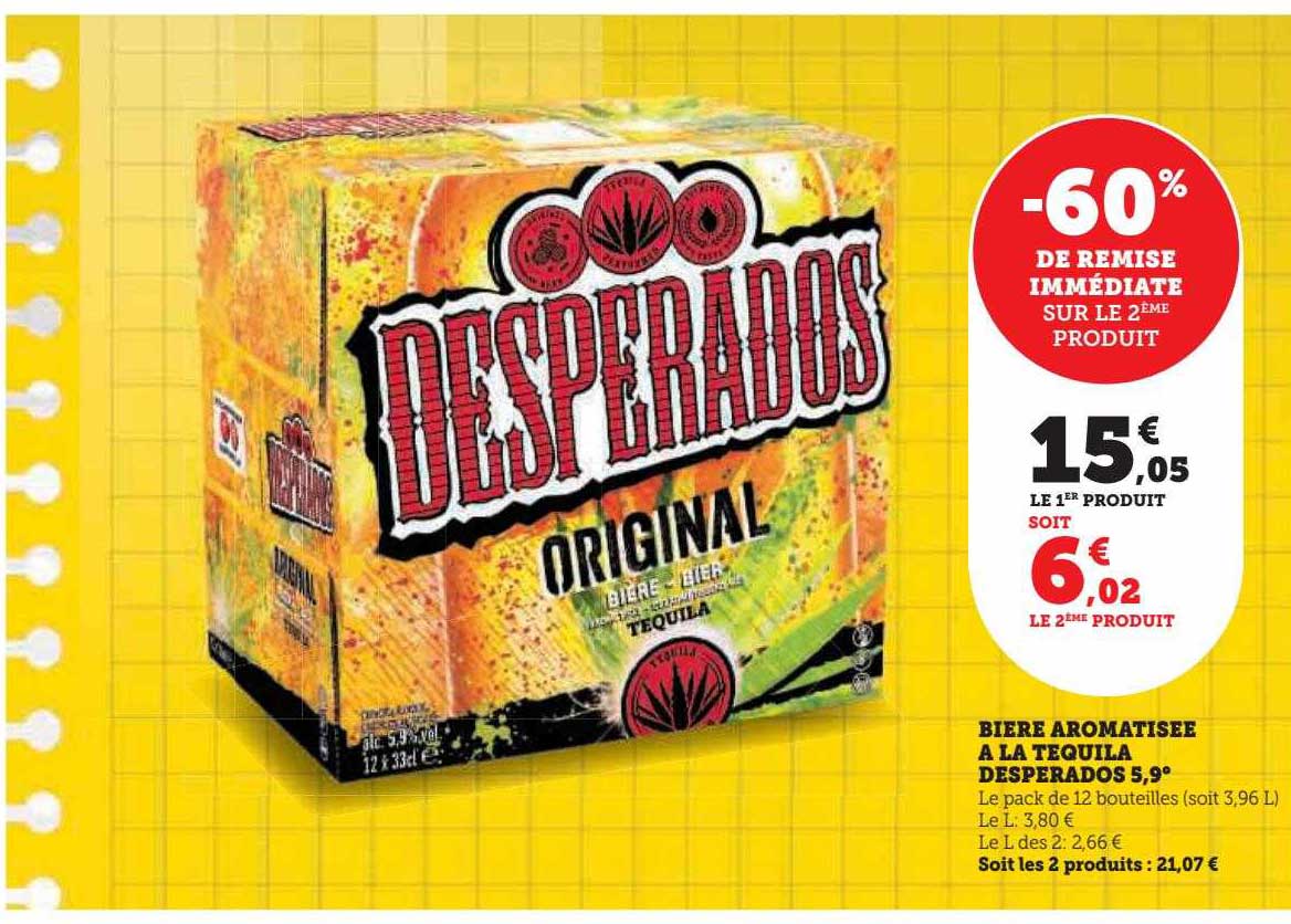 Bière Aromatisée à La Tequila Desperados 5,9°