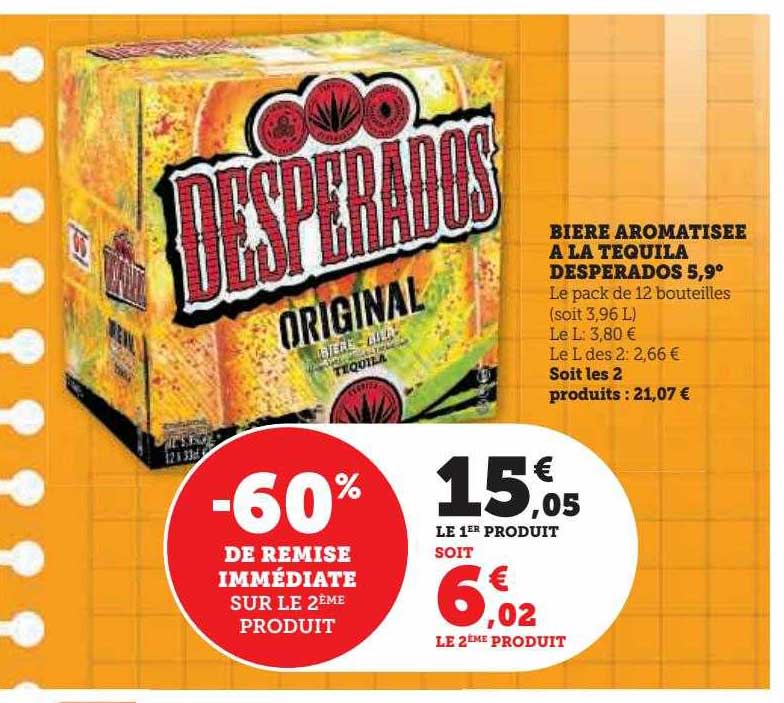 bière aromatisée à la tequila desperados 5,9°
