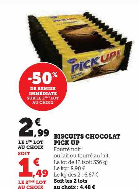 biscuits chocolat pick up