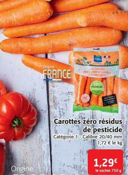 carottes zéro résidus de pesticide