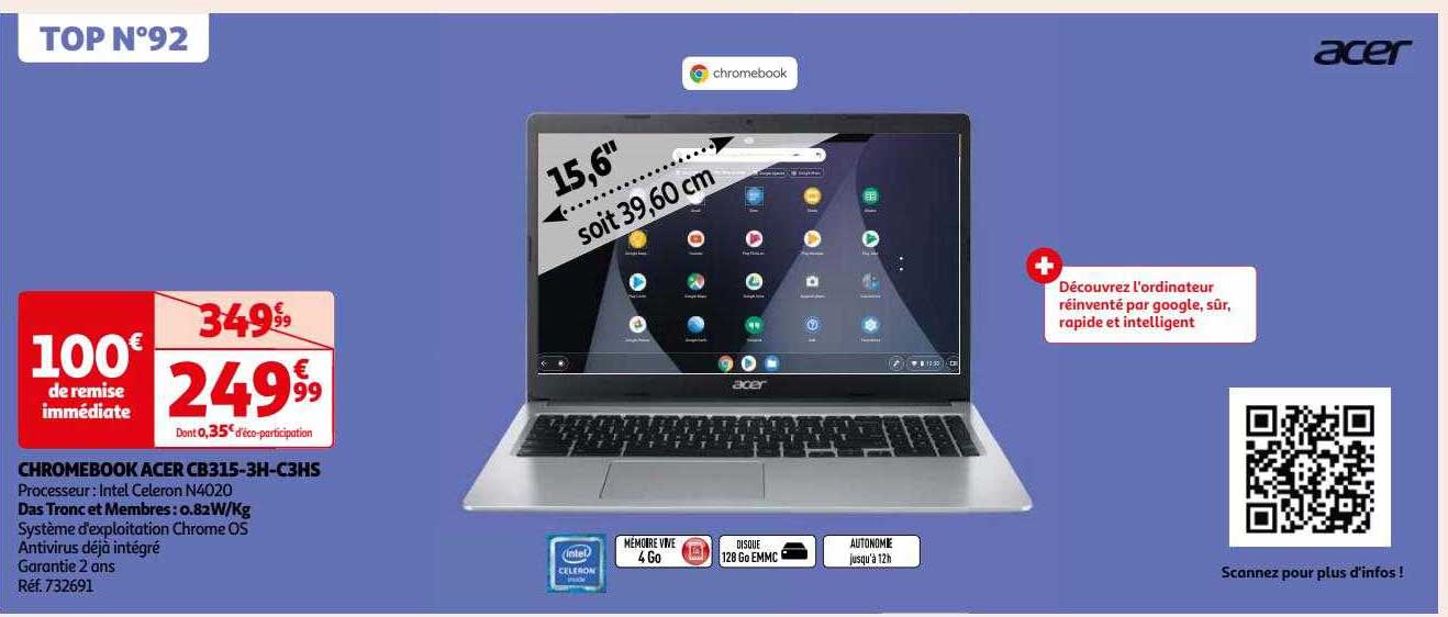 Chromebook Acer Cb315-3h-c3hs