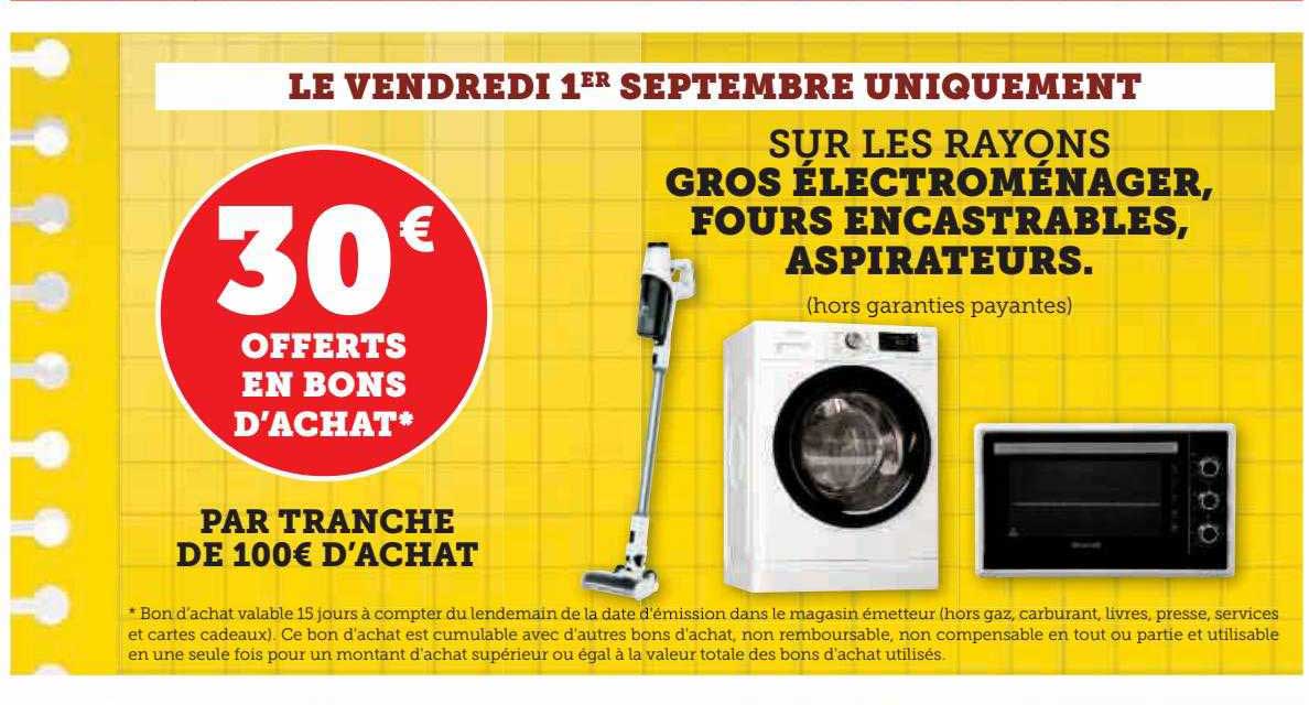 gros électroménager, fours encastrables, aspirateurs