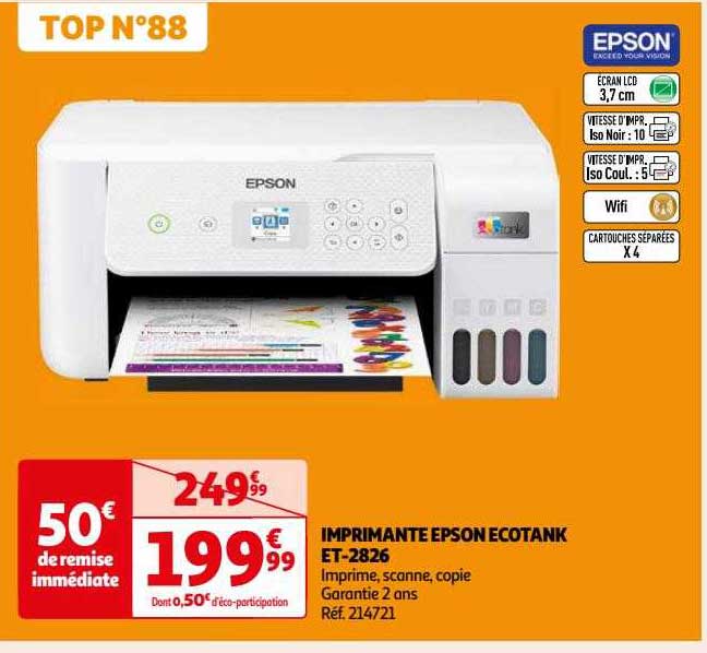 Imprimante Epson écotank Et-2826