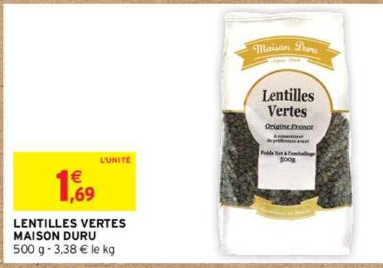 Lentilles Vertes Maison Duru