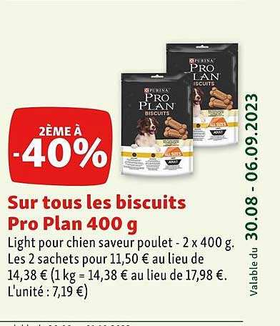 Les Biscuits Pro Plan 400 G