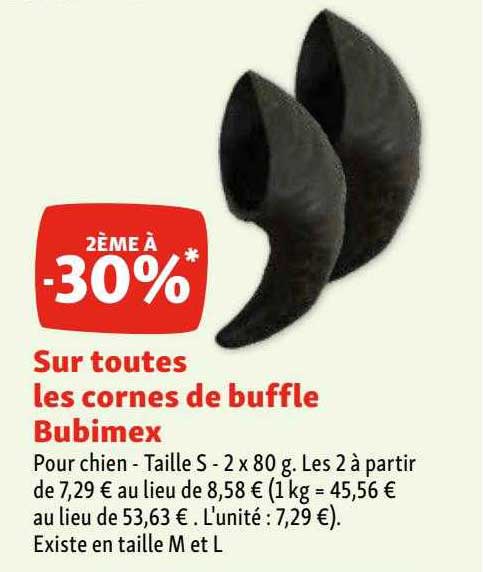 les cornes de buffle bubimex