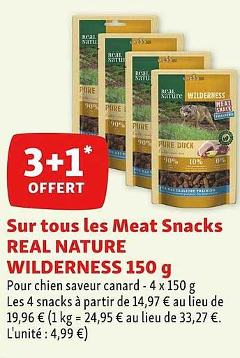 les meat snacks real nature wilderness 150 g