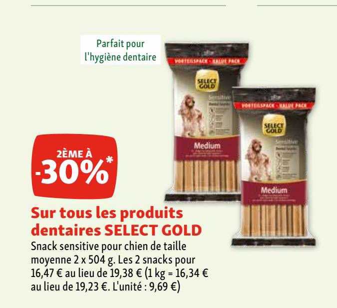 les produits dentaires select gold
