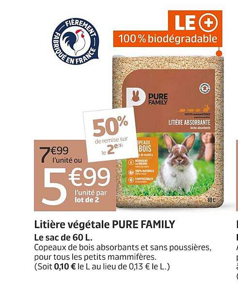 Litière Végétale Pure Family