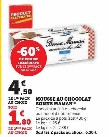 mousse au chocolat bonne maman
