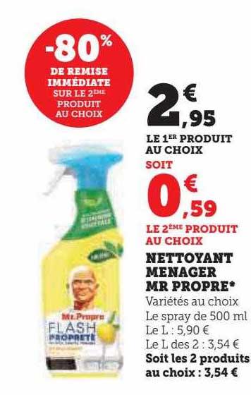 nettoyant ménager mr propre
