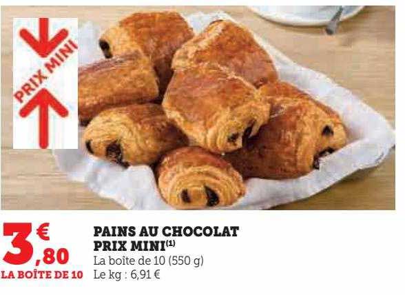 pains au chocolat prix mini
