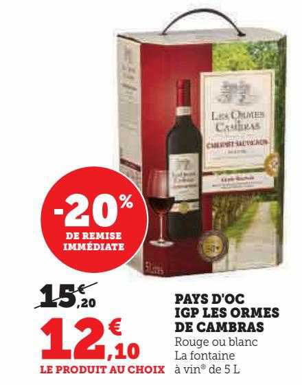 pays d'oc igp les ormes de cambras