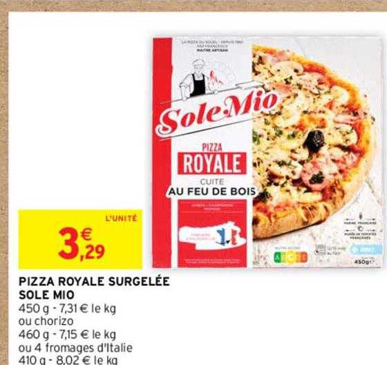 pizza royale surgelée sole mio