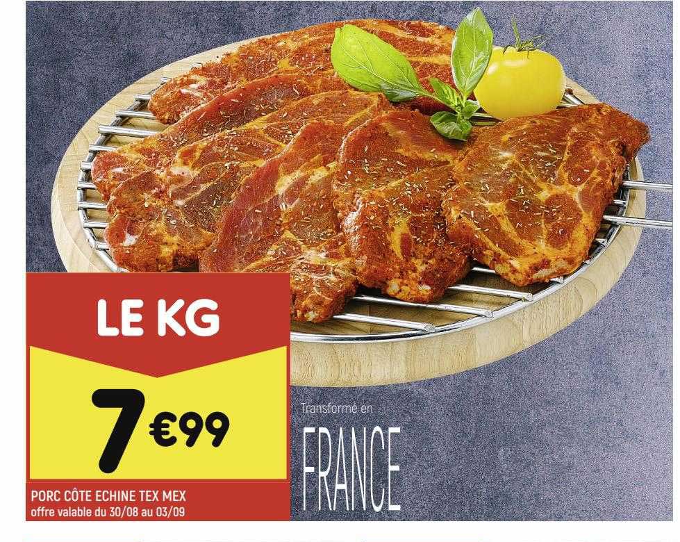 porc côte échine tex mex