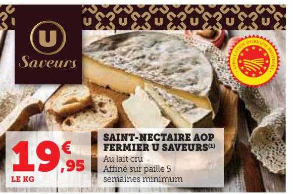 saint-nectaire aop fermier u saveurs