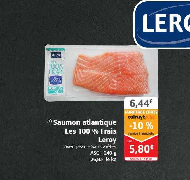 saumon atlantique les 100% frais leroy