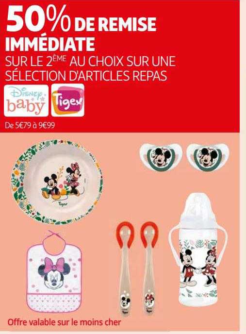 sélection d'articles repas disney baby, tigex