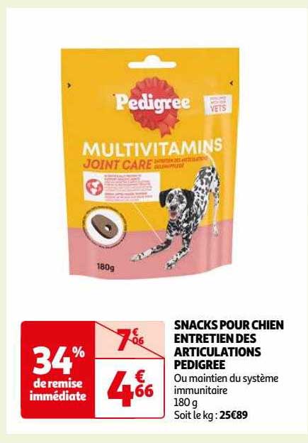 snacks pour chien entretien des articulations pedigree