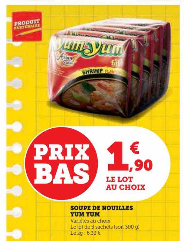 soupe de nouilles yum yum