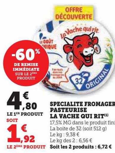 spécialité fromagère pasteurisé la vache qui rit