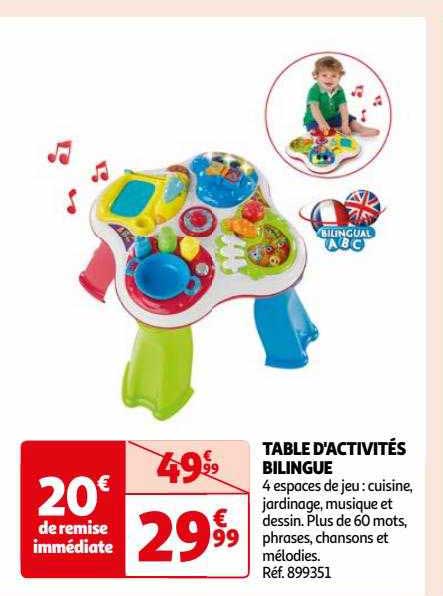 Table D'activités Bilingue