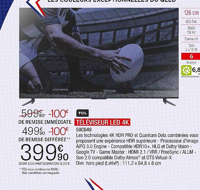 Téléviseur Led 4k Tcl