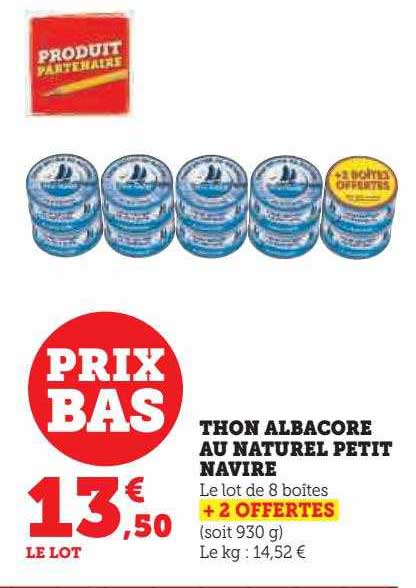 Thon Albacore Au Naturel Petit Navire