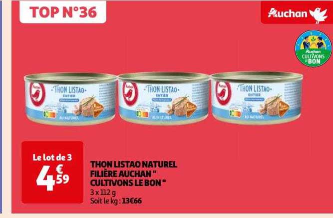 thon listao naturel filière auchan cultivons le bon
