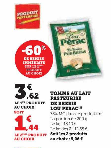 Tomme Au Lait Pasteurisé De Brebis Lou Pérac